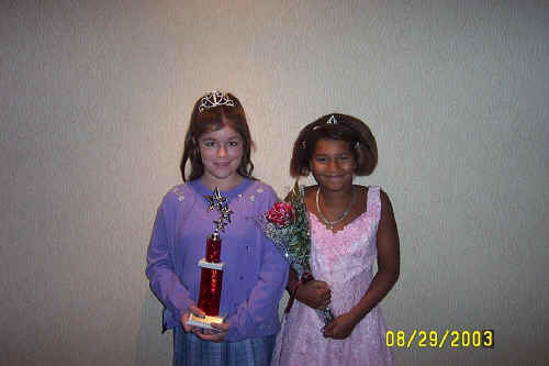 Brittany Gordon and cousin Ashlee at 2003 Wash. State National American Miss Pageant